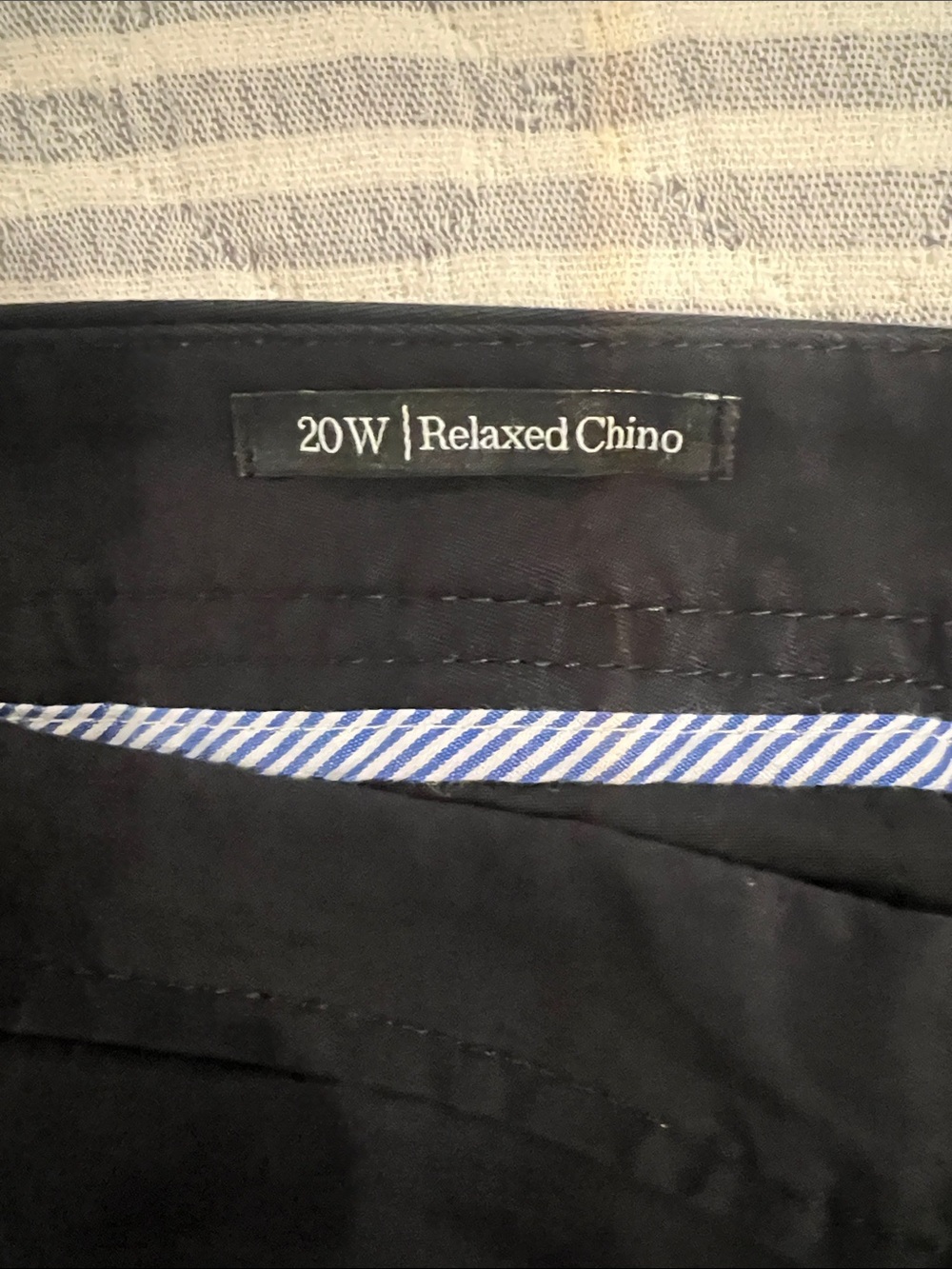 Talbots Relaxed Chino Pants Stretch Cotton Classic Flat Front 20W Black - Picture 3 of 8